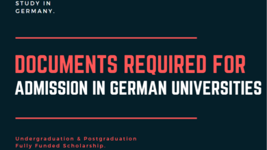 Photo of Documents Required for Germany Scholarship Applications in 2022-2023