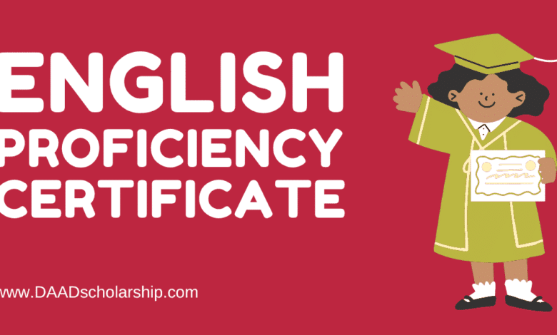 Photo of English Language Proficiency Certificate for Scholarship Application (2023)