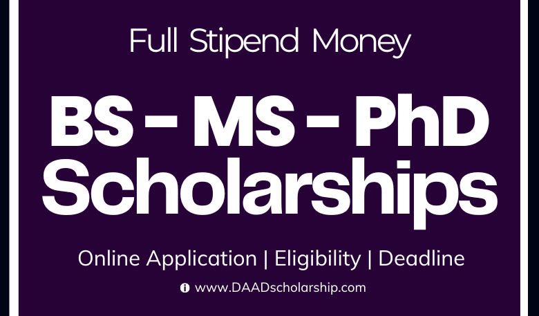 Photo of BS, MS, PhD Scholarships 2024 With Monthly Stipend Money