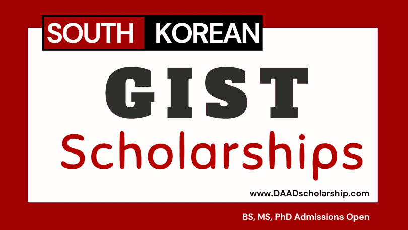 South Korean GIST Scholarships 2024 of Gwangju Institute of Science and Technology