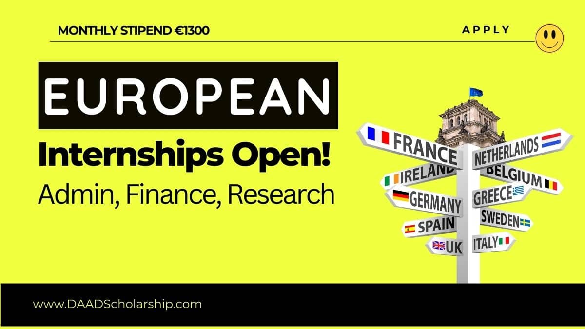 European Admin, Finance, Research Internships 2024 by MPI €1300