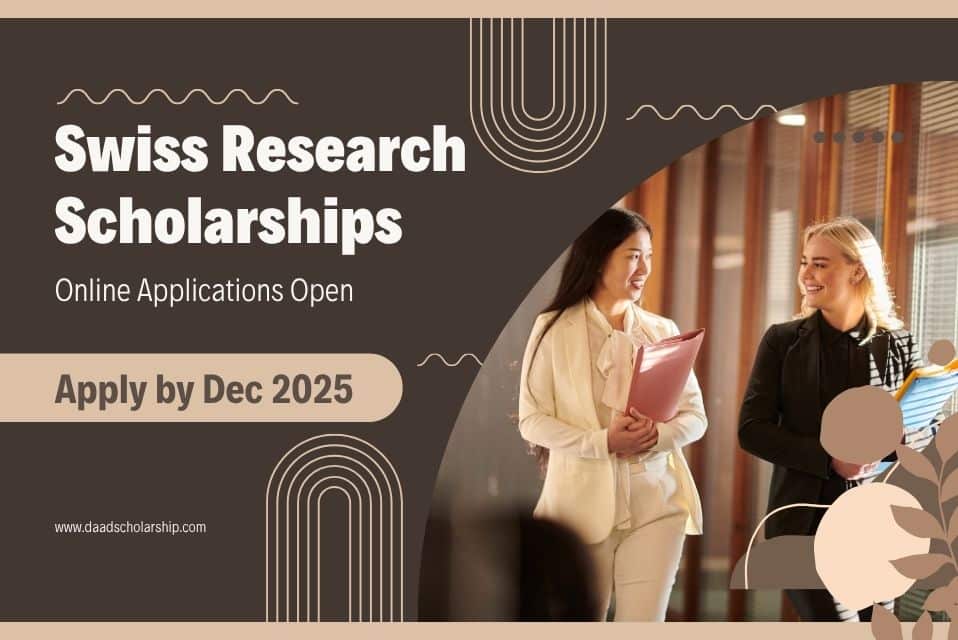 Swiss Government Research Scholarships 2026 Also Open for New Applications