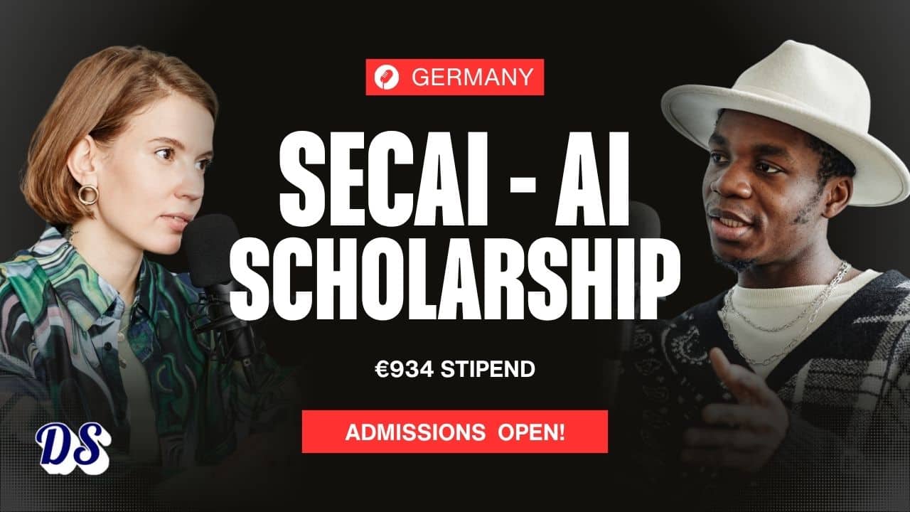 Germany SECAI AI Scholarships 2026 With €934 Stipend Open Until 30 June
