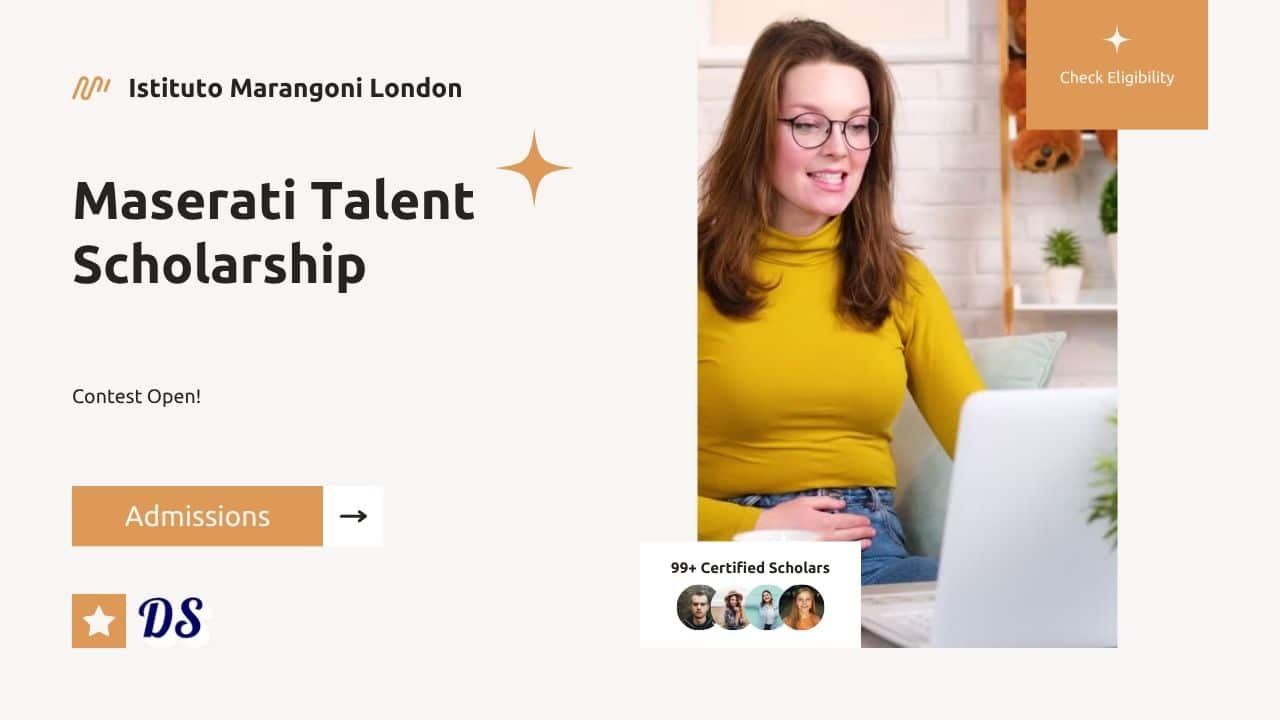 Maserati Talent Scholarship 2026 With Istituto Marangoni London Opens