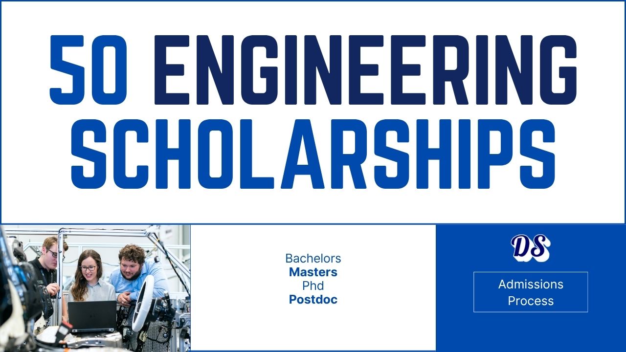 50 Engineering Scholarships 2027 Worldwide BE, MS and PhD Admissions Application Guide