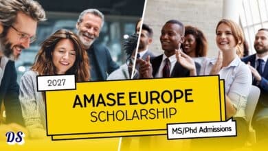 AMASE Europe Scholarships (MS PhD) 2027 How to Apply Guide